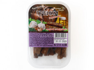 Ресторанные гренки белые грибы: Сурские гренки Чеснок с зеленью (100 гр)