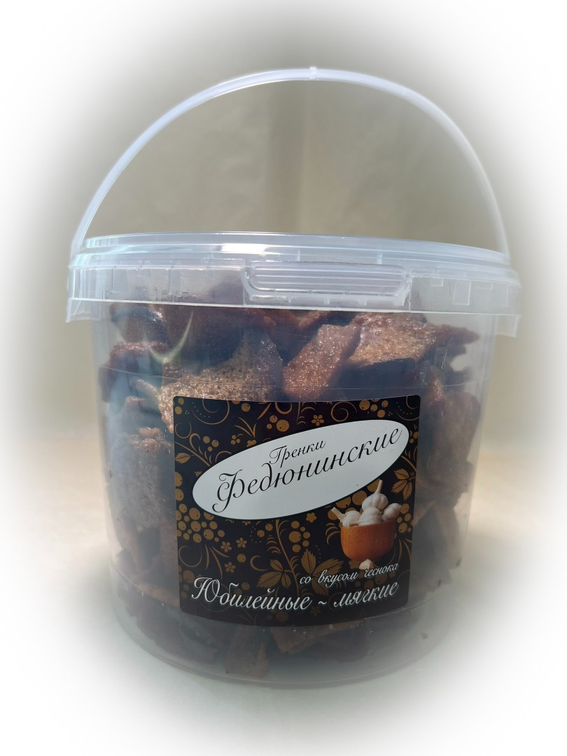 Гренки "ФЕДЮНИНСКИЕ" "Чеснок" (ведро 900 гр.) в Дзержинске